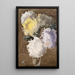 Nature morte di crisantemi - Clare Marsh — quadro incorniciato alla parete