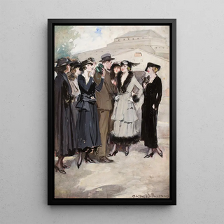 Clarence F Underwood - Group of Women and a Man.webp