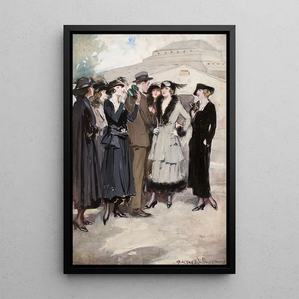 Riproduzione del dipinto Gruppo di donne e un uomo - Clarence F. Underwood