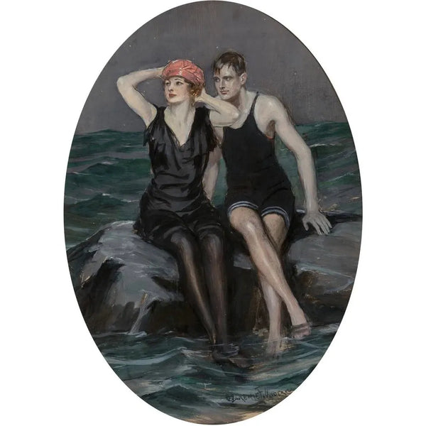 Nuotatori - Clarence F. Underwood — quadro incorniciato alla parete