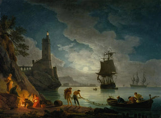 ClaudeJoseph Vernet - A Harbor in Moonlight.webp