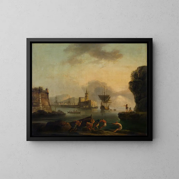 Napoli - Claude-Joseph Vernet — quadro incorniciato alla parete