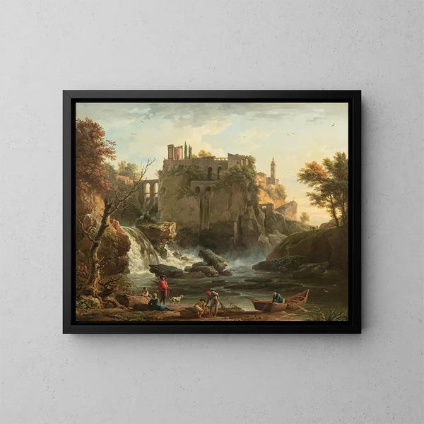 Vista di Tivoli - Claude-Joseph Vernet — quadro incorniciato alla parete