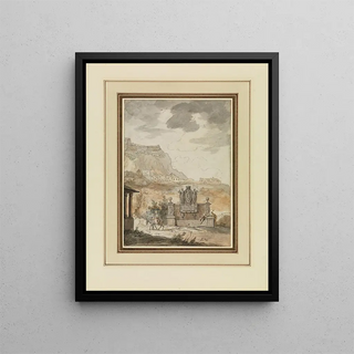 ClaudeLouis Chtelet - Italienische Landschaft mit MediciBrunnen.webp