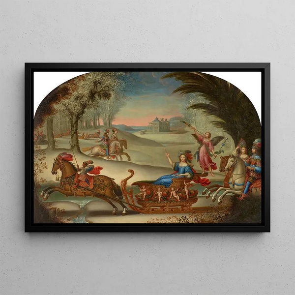 Balade en traîneau de mariage de Marie de Bailleul - Claude Druet — quadro incorniciato alla parete
