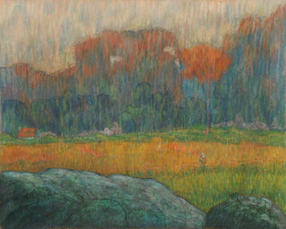 Claude Emile Schuffenecker - Landscape with Figure and Houses.webp