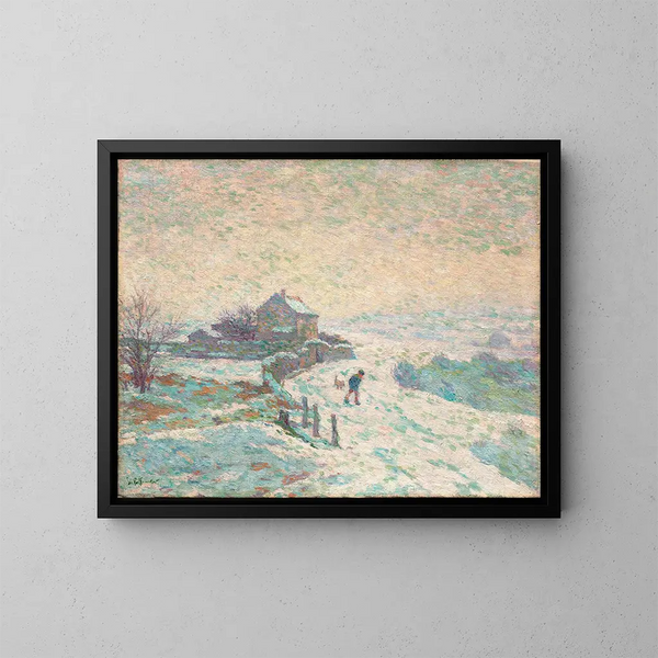 Paesaggio innevato - Claude-Émile Schuffenecker — quadro incorniciato alla parete