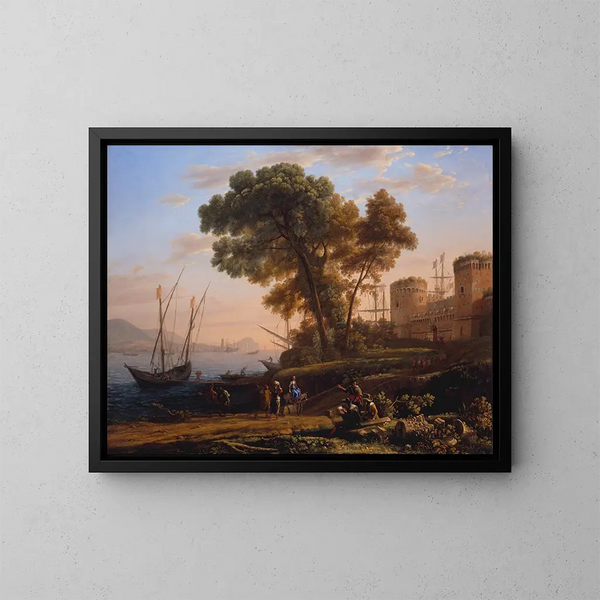 Un artista che studia dal vero - Claude Lorrain — quadro incorniciato alla parete