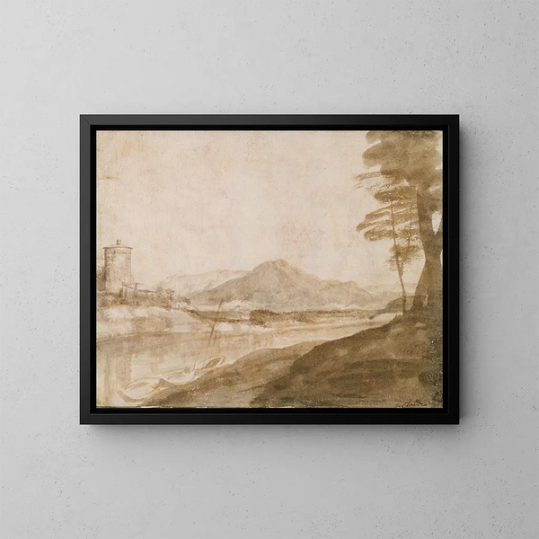 Paesaggio - Claude Lorrain — quadro incorniciato alla parete