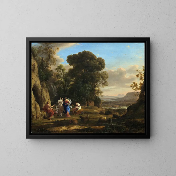 Le Jugement de Paris - Claude Lorrain — quadro incorniciato alla parete