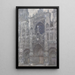 La cattedrale di Rouen, il portale, tempo grigio - Claude Monet — quadro incorniciato alla parete