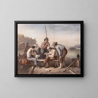 Claude Regnier - In a Quandry Mississippi Raftmen Playing Cards.webp