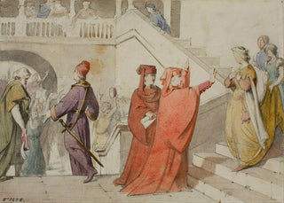 Claudi Lorenzale - Queen Joana is Prevented from Accompanying the Prince of Viana to Barcelona.webp