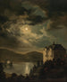 Atmosfera al chiaro di luna sopra il castello di Freyenthurn con vista su Loretto - Clementine von Rainer — vista dell’opera