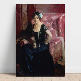 Clotilde en robe du soir - Joaquín Sorolla | Reproduction Tableau Décoration murale affiche copie
