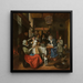 Come i vecchi cantano, i giovani fumano - Jan Steen — quadro incorniciato alla parete