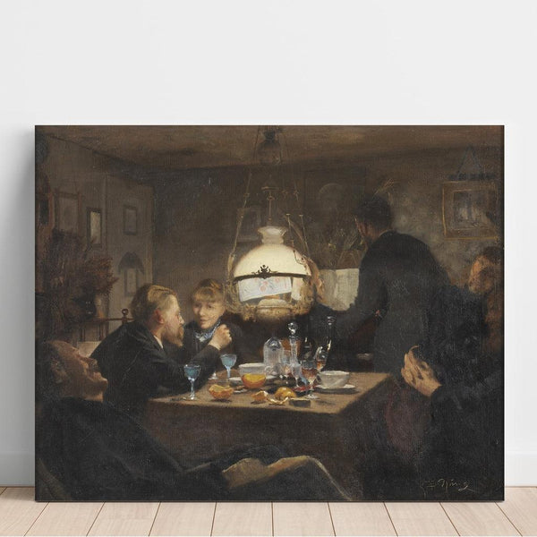 Riproduzione del dipinto Compagnie à la lumière du soir - Laurits Andersen Ring