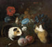 Composition con tre porcellini d'India alle pesche e ai fiori - Franz Werner von Tamm — vista dell’opera