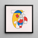 Composition con ovali e rettangoli - Anonimo — quadro incorniciato alla parete