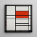Composition de rosso e bianco n° 1 Composition n° 4 con rosso e blu - Piet Mondrian — presentazione a parete dell’opera
