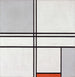 Riproduzione del dipinto Composition n° 1 Gris-Rouge - Piet Mondrian