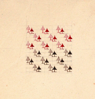 Conception géométrique pour textile imprimé II - Anonyme