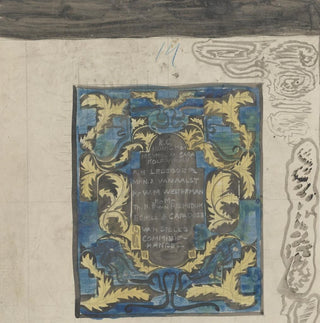 Conception ornementale avec les noms de la commission Van Stolk - Carel Adolph Lion Cachet