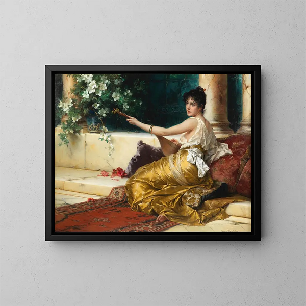 Il giocatore di mandolino - Conrad Kiesel — quadro incorniciato alla parete