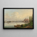 Vista di Coblenza con la fortezza Ehrenbreitstein - Conrad Zick — quadro incorniciato alla parete