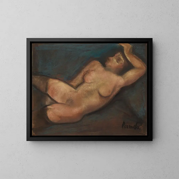 Nu disteso con il braccio sopra la testa - Constant Permeke — quadro incorniciato alla parete