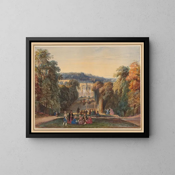 Nel parco di Saint-Cloud - Constant Troyon — quadro incorniciato alla parete