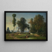 Vista a La Ferté-Saint-Aubin vicino a Orléans - Constant Troyon — quadro incorniciato alla parete