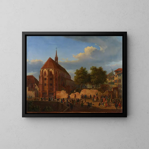 La distruzione della danza macabra a Basilea - Constantin Guise — quadro incorniciato alla parete