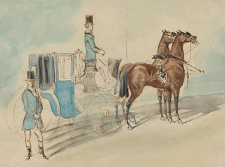 Constantin Guys - Carriage With Driver And Groom  Spring.webp