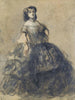 Giovane donna in crinolina - Constantin Guys — vista dell’opera