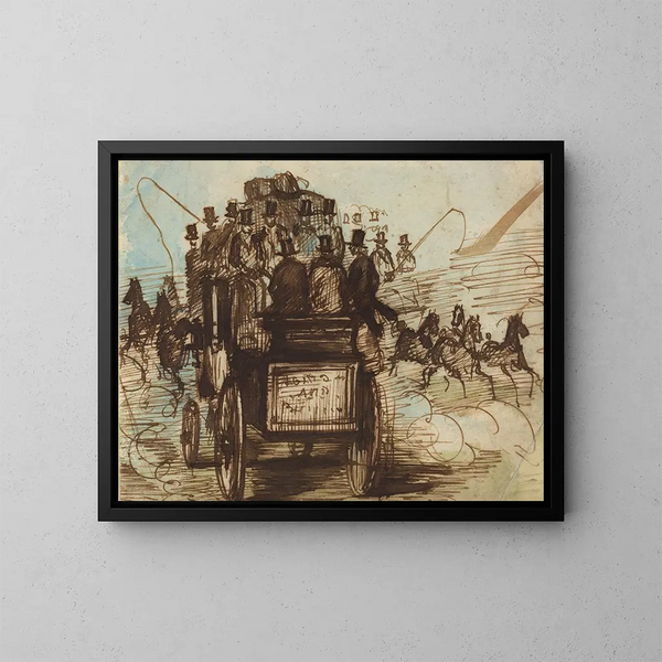Le coche de Brighton - Constantin Guys — quadro incorniciato alla parete