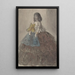 Donna in abito con volant e grande fiocco - Constantin Guys — quadro incorniciato alla parete