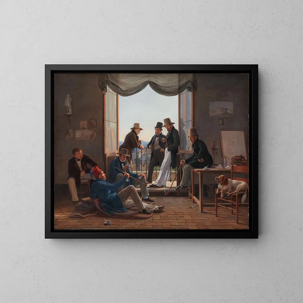 Un gruppo di artisti danesi a Roma - Constantin Hansen — quadro incorniciato alla parete