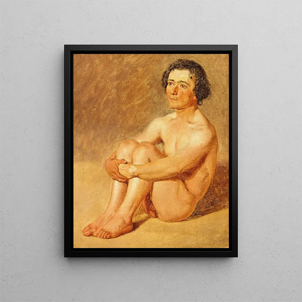 Un lazaret assis - Constantin Hansen — quadro incorniciato alla parete