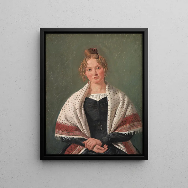 Ritratto di Hanne Wanscher née Wegener - Constantin Hansen — quadro incorniciato alla parete