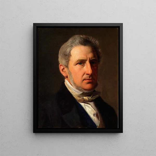 Ritratto del cavaliere Alfred Hage 1803-1872 - Constantin Hansen — quadro incorniciato alla parete