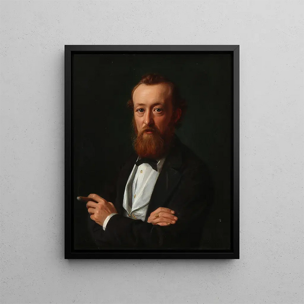 Ritratto del carpentiere navale, in seguito console a Bangkok, Frederik Købke - Constantin Hansen — quadro incorniciato alla parete