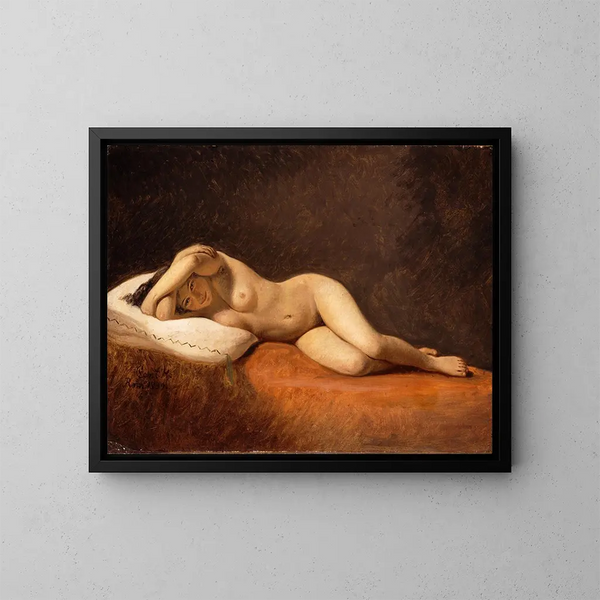 Modello a riposo - Constantin Hansen — quadro incorniciato alla parete