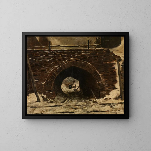 Un vieux pont - Constantin Meunier — quadro incorniciato alla parete