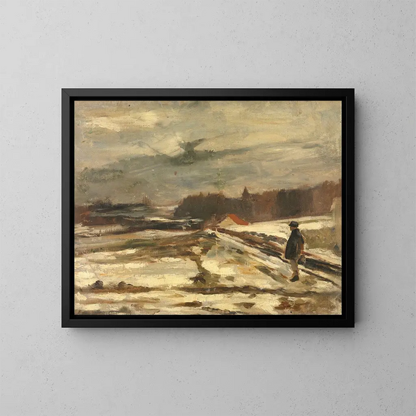 Élève dans la neige - Constantin Meunier — quadro incorniciato alla parete