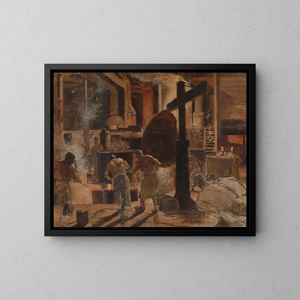 Usines d'acier - Constantin Meunier — quadro incorniciato alla parete