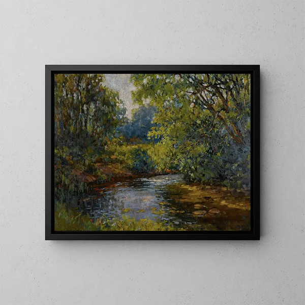 Ruisseau in Nuova Inghilterra - Constantin Westchiloff — quadro incorniciato alla parete