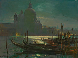 Constantin Westchiloff - View of Santa Maria della Salute at Night.webp