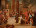 Scena mitologica di una tomba in un paesaggio con rovine classiche - Scuola Continentale — vista dell’opera