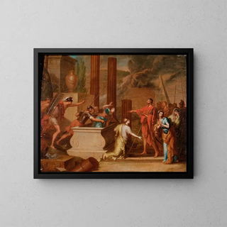 Continental School - Mythological Scene of a Tomb in a Landscape with Classical Ruins.webp